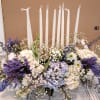 beautiful blue Agapanthus, Delphinium, hydrangea and white daisies, hydrangea &amp; Delphinium in