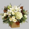Give the gift of modern winter-white style with this breathtaking arrangement, hand-arranged