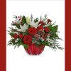 Bring life to your dining room table with this Christmas rose centerpiece.