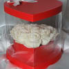 Elegant heart box with white roses