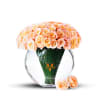 This captivating bouquet features coral roses, adding a vibrant touch to any