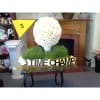 This custom golf ball of flowers arranged on a Tee. Includes fresh