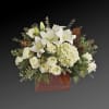 Give the gift of modern winter-white style with this breathtaking bouquet, hand-arranged
