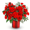 As radiant as your love, this romantic red rose bouquet looks ravishing