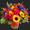 Beautiful vase of spring flowers suitable for any occasion.