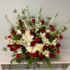 A red and white arrangement to show you affection towards your loved