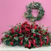 Red Elegant Casket Spray