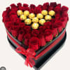 red roses and chocalate 