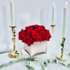 A modern arrangement of red roses that speaks volumes of your love.

To