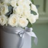 The Joan arrangement delivery includes:
Premium, equadorian white roses (up to 30 -