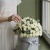 The Augusta arrangement delivery includes:
Premium light white spray roses 15 to 20
