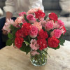 YOU&#039;RE PRECIOUS BOUQUET
Blushing shades of pink blooms are nestled in lush greens