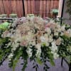 Antique Casket Spray cover Premium roses, orchids, hydrangea&#039;s 