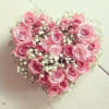 hearts box pink flowers, small and medium