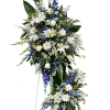 A Mixture of Blue and White Flowers on Stand

Colors Can Be Changed