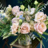 Introducing our exquisite Beatrice! This arrangement is thoughtfully designed in a circular