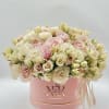Over 70 large rose blooms, surrounded by complementing spray roses! Pastel colors