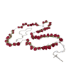 This stunning rosary graced with red roses is a beautiful and very