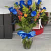 Beautiful Blue Rose Mix in a Vase 