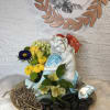 My enchanted serena is an authentic arrangement on a flat wooden base