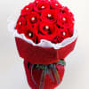 2 dz. Red roses with jewel centers arranged in a 6&quot;x6&quot; glass