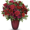 Oh so lovely, this modern Valentine&#039;s Day bouquet features timeless roses and