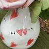 Sweet sentiments 
Bud vase with 2 roses and tropical sophistication. Modern and