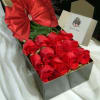 Sometimes words aren&#039;t needed. A dozen high-quality red roses with greenery and