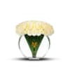 Delight in the elegance of this bouquet featuring white roses in a