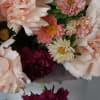 Make it a special day! This passionate bouquet of lovely blush carnations