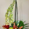 If you want a modern and sculptural floral arrangement, this striking bouquet