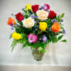 Send a rainbow of roses to your special someone!  Shown in