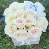 This elegant looking charm is filled with 12 creamy white roses in