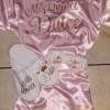 Silk robe and slippers personalize set for brides, bridesmaids, quinceaneras, Sweet 16th