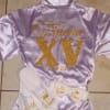 Silk robe and slippers personalize set for brides, bridesmaids, quinceaneras, Sweet 16th