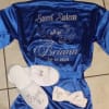 Silk robe and slippers personalize set for brides, bridesmaids, quinceaneras, Sweet 16th