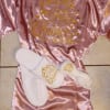 Silk robe and slippers personalize set for brides, bridesmaids, quinceaneras, Sweet 16th