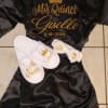 Silk robe and slippers personalize set for brides, bridesmaids, quinceaneras, Sweet 16th