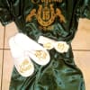 Silk robe and slippers personalize set for brides, bridesmaids, quinceaneras, Sweet 16th