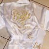 Silk robe and slippers personalize set for brides, bridesmaids, quinceaneras, Sweet 16th