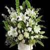 The In Our Thoughts Arrangement is a symbol of pure peace and
