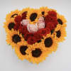 A masterpiece of nature&#039;s bounty. Each sunflower and rose carefully selected to