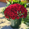 A floral arrangement of 75 red roses typically signifies deep love, passion