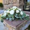 All white bridal centerpiece 