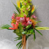 Contains Bird&#039;s of Paradise, Cymbidium, Protea, Lilies, Cox Comb, Amaranthus in a