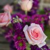 Sweet as can is a lovable bouquet featuring pink roses, purple daisy