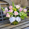 &quot;Kindred Court&quot; is a fresh and delicate array of pinks and white.