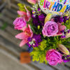 This Blissful Birthday package comes in blues and purples, and features a