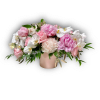 Orchids, Peonies, Italian Ruscus, Roses