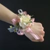 One of a kind silk wrist corsage. When choosing, know that we